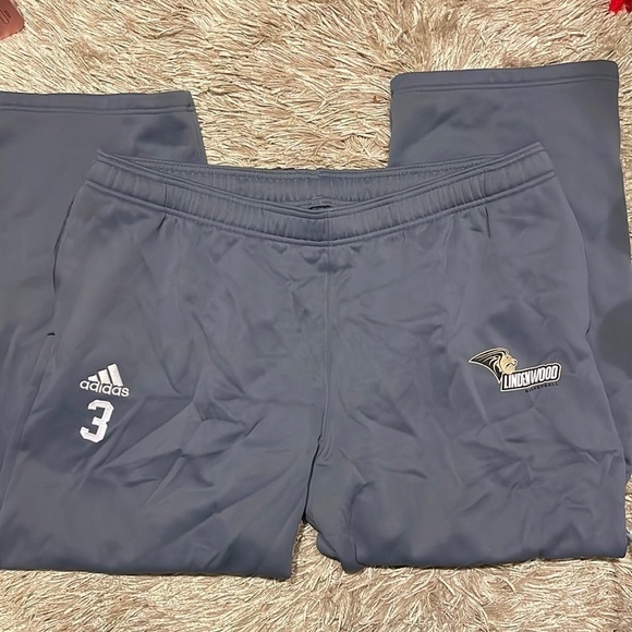ADIDAS Gray Lindenwood Basketball Straight Leg Sweatpants sz‎ 2XL - Picture 1 of 11